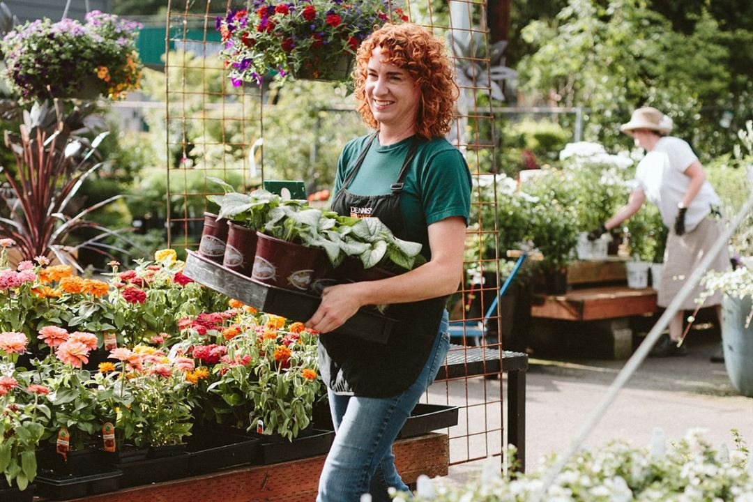 Dennis7Dees-LakeOswego-34 cropped garden center worker holding plants
