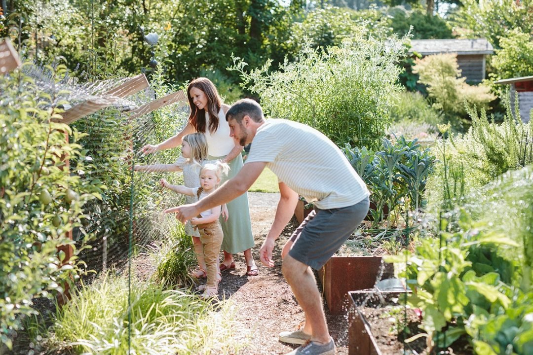 Summer Garden Family in summer garden