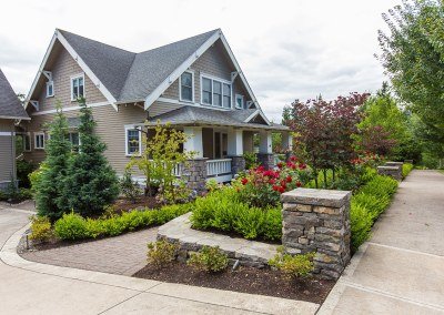 residential landscaping entryway