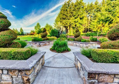 topiary and hardscaping