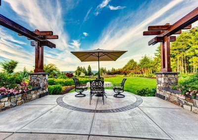 patio with a view