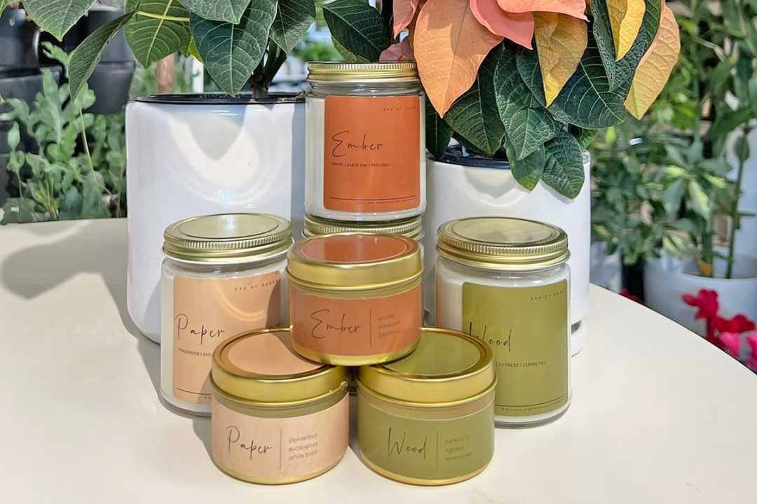 Portland locally made candles by Sea of Roses at Dennis' 7 Dees Bridgeport Village Plant Shop Portland locally made candles by Sea of Roses at Dennis' 7 Dees Bridgeport Village Plant Shop